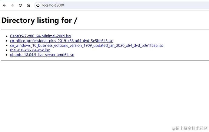 Access via local machine port 8000